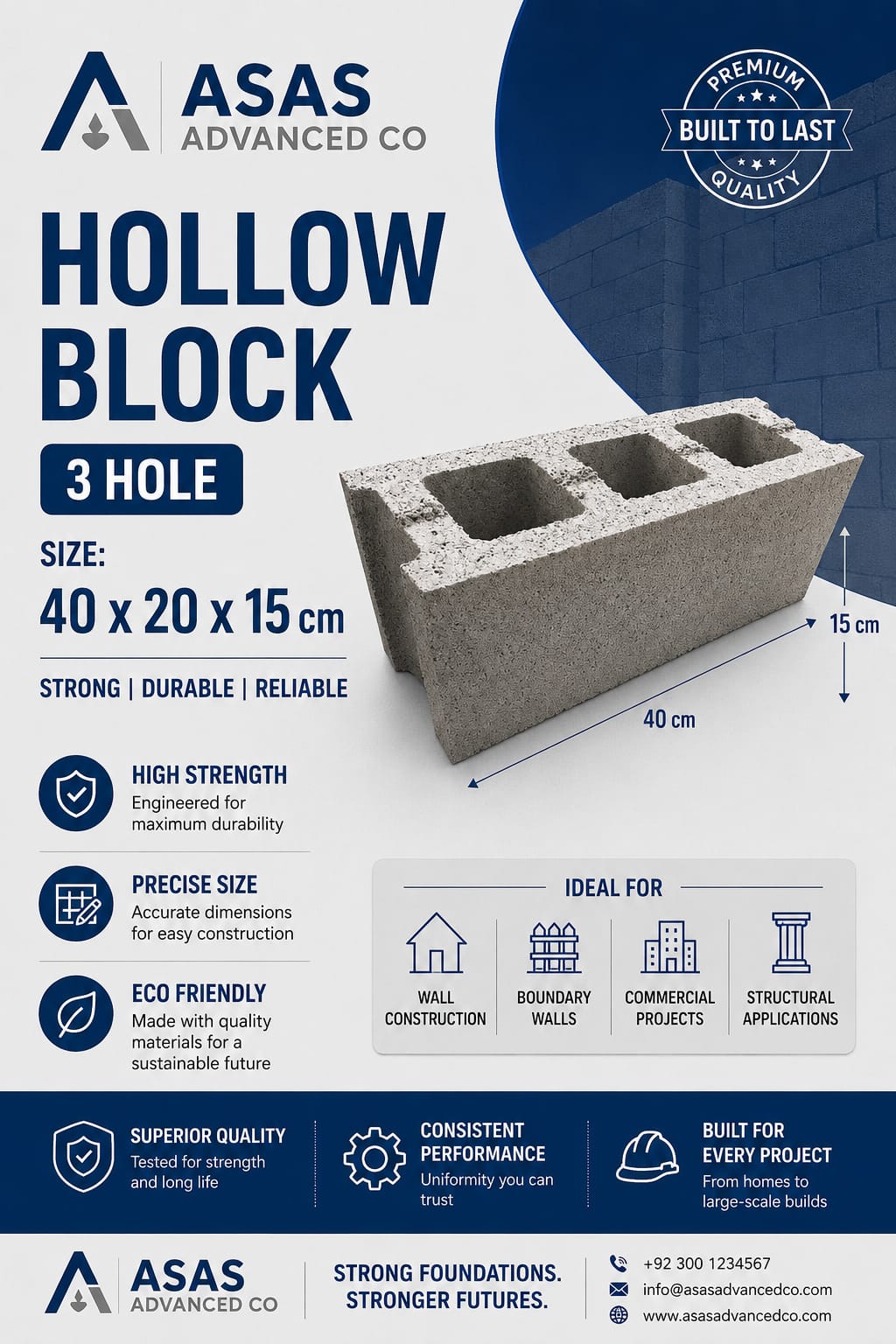 ASAS Advanced Co concrete block production factory in Saudi Arabia